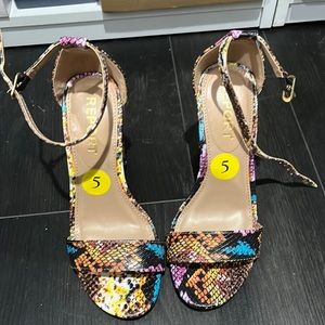 Snake print heels